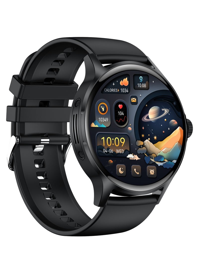 VENU5 Black Fashion Edition Smartwatch – Women & Girls Edition, 1.43” AMOLED Display, Extra 2 Straps Included, IP68 Waterproof, 100+ Sports Modes, 24-Hour Health Monitoring