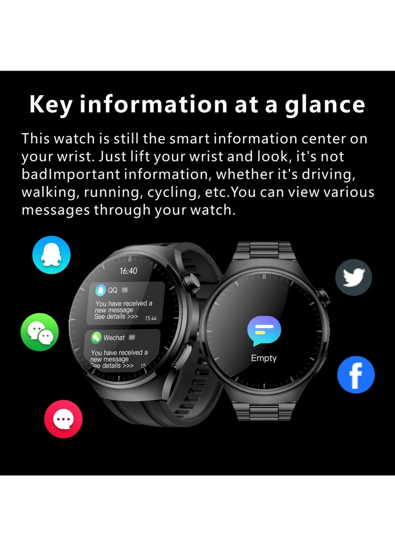 WATCH 4 Pro Formal Edition Black – The Ultimate Smartwatch with 1.62'' AMOLED Display, 2 Extra Straps for Style, Performance, and Everyday Adventure