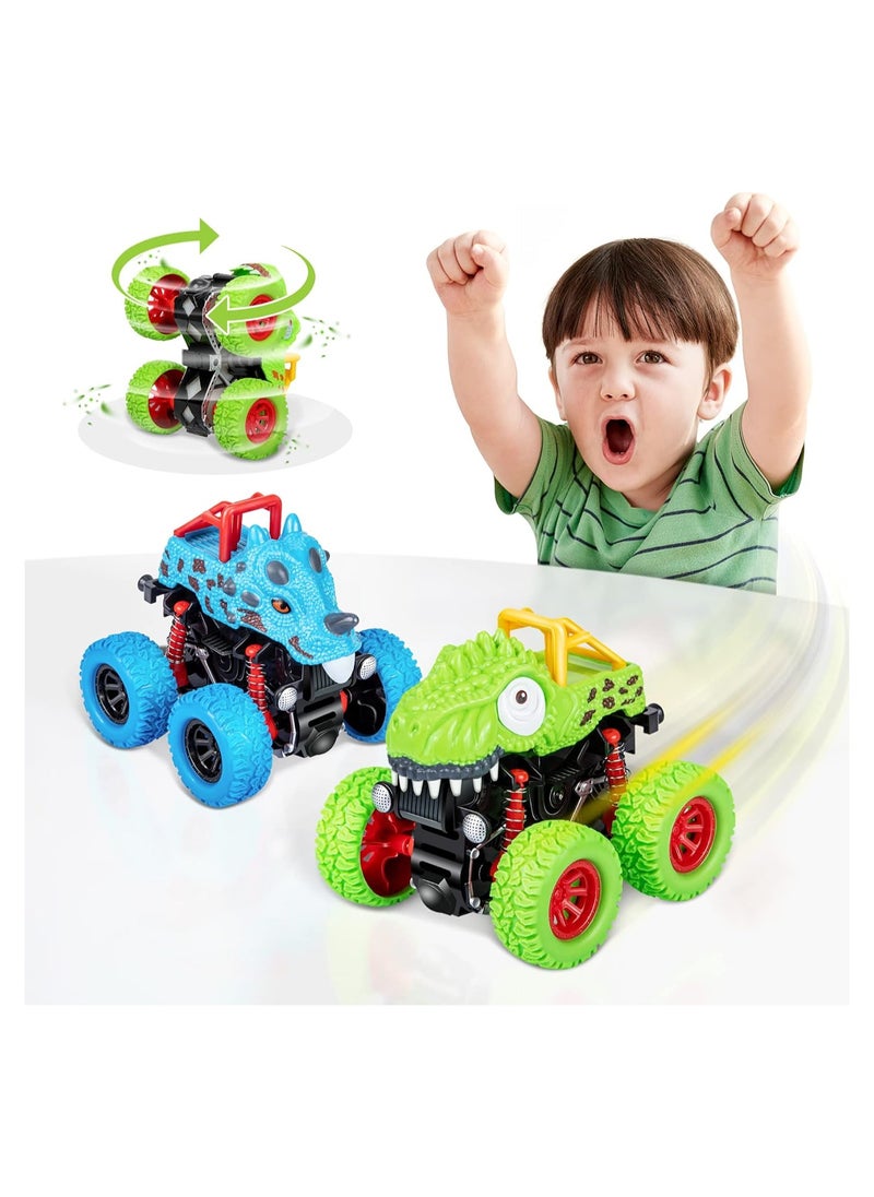 Dinosaur Toys for 2 3 4 5 Year Old Boys - Monster Truck Toys for Toddlers Boys Ages 2-4-6 - Push and Go Cars Dinosaur Toys for Kids 3-5 Year Old Boy Birthday Gifts