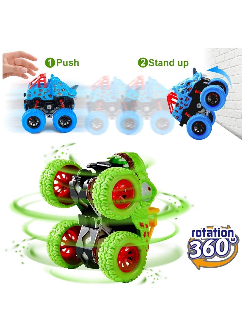 Dinosaur Toys for 2 3 4 5 Year Old Boys - Monster Truck Toys for Toddlers Boys Ages 2-4-6 - Push and Go Cars Dinosaur Toys for Kids 3-5 Year Old Boy Birthday Gifts