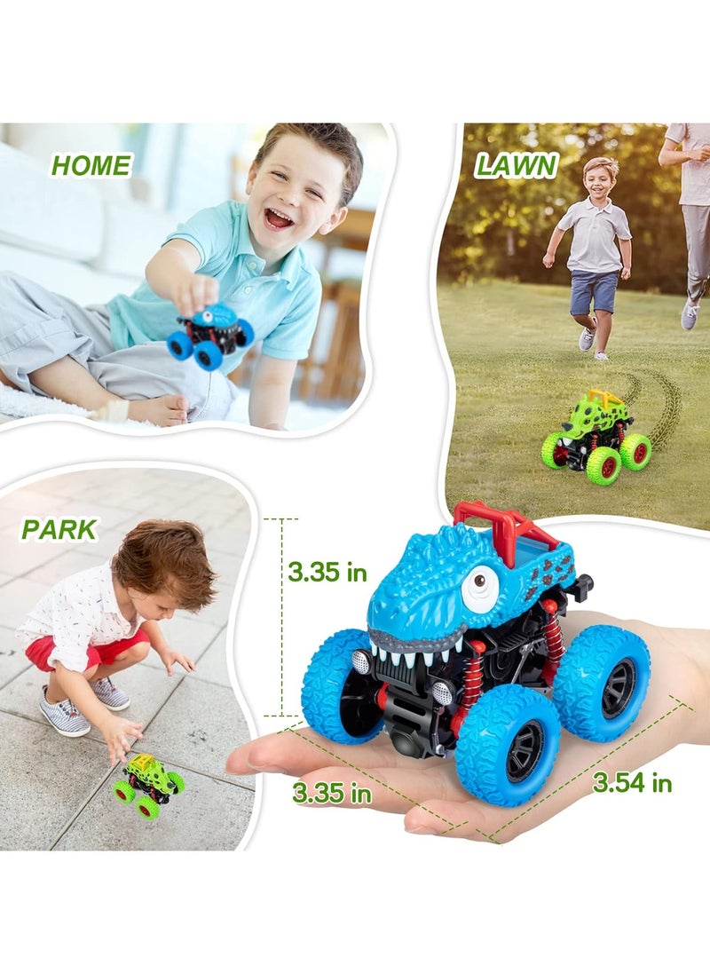 Dinosaur Toys for 2 3 4 5 Year Old Boys - Monster Truck Toys for Toddlers Boys Ages 2-4-6 - Push and Go Cars Dinosaur Toys for Kids 3-5 Year Old Boy Birthday Gifts