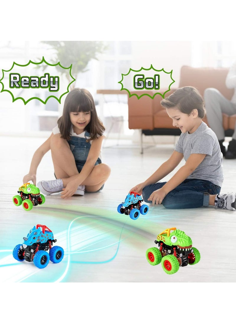 Dinosaur Toys for 2 3 4 5 Year Old Boys - Monster Truck Toys for Toddlers Boys Ages 2-4-6 - Push and Go Cars Dinosaur Toys for Kids 3-5 Year Old Boy Birthday Gifts