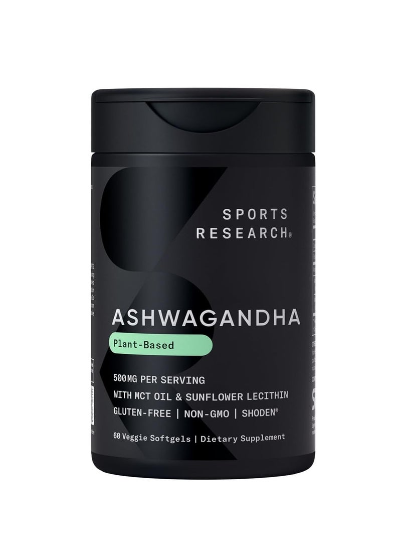 SR Ashwagandha Plant Based 500mg per Serving 60 veggie softgels