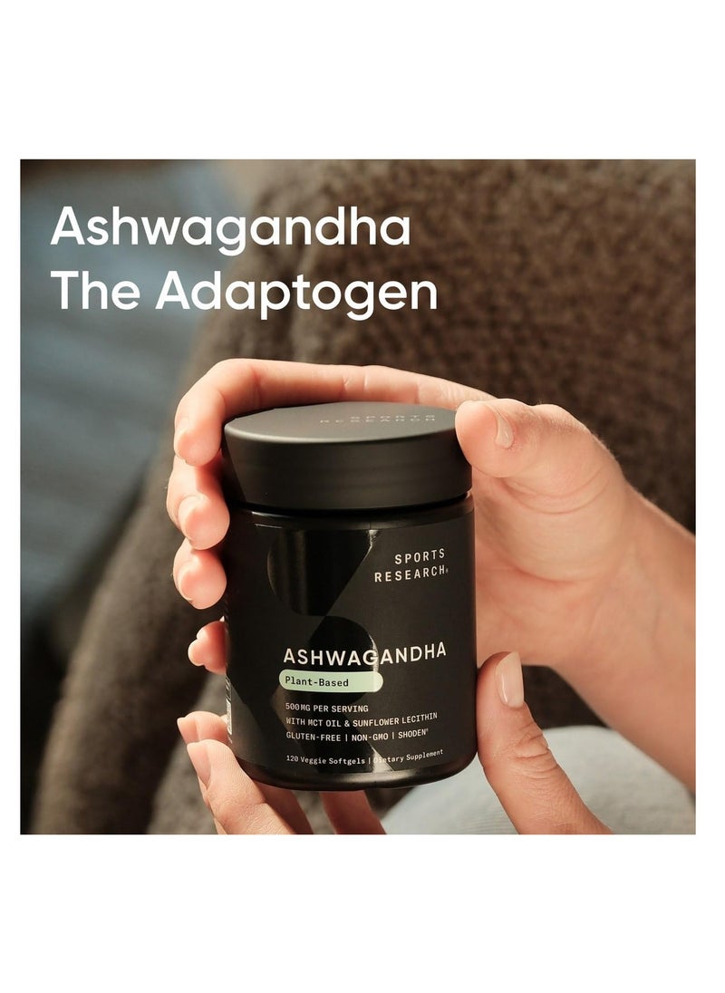 SR Ashwagandha Plant Based 500mg per Serving 60 veggie softgels