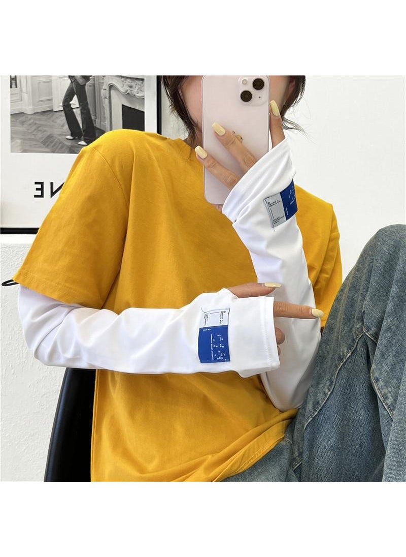 Summer Adjustable UV Protection Arm SleevesWhite Blue B mark (adjustable) White Blue B mark (adjustable)