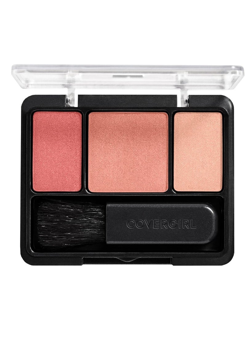 COVERGIRL Instant Cheekbones Contouring Blush Peach Perfection, Palette, .29 Oz, Blush Makeup, Pink Blush, Lightweight, Blendable, Natural Radiance, Sweeps on Evenly