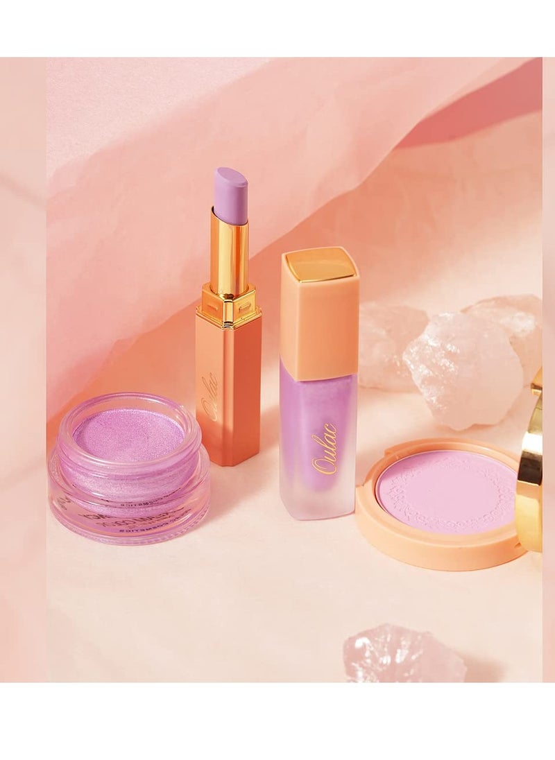 Oulac Purple Blush for Cheeks Blush Makeup| Highly Pigmented Cream Blush| Natural Matte Glow| Shape & Highlight Face| Cruelty-Free Blush with Rose Oil| N20 Believe 4.8g