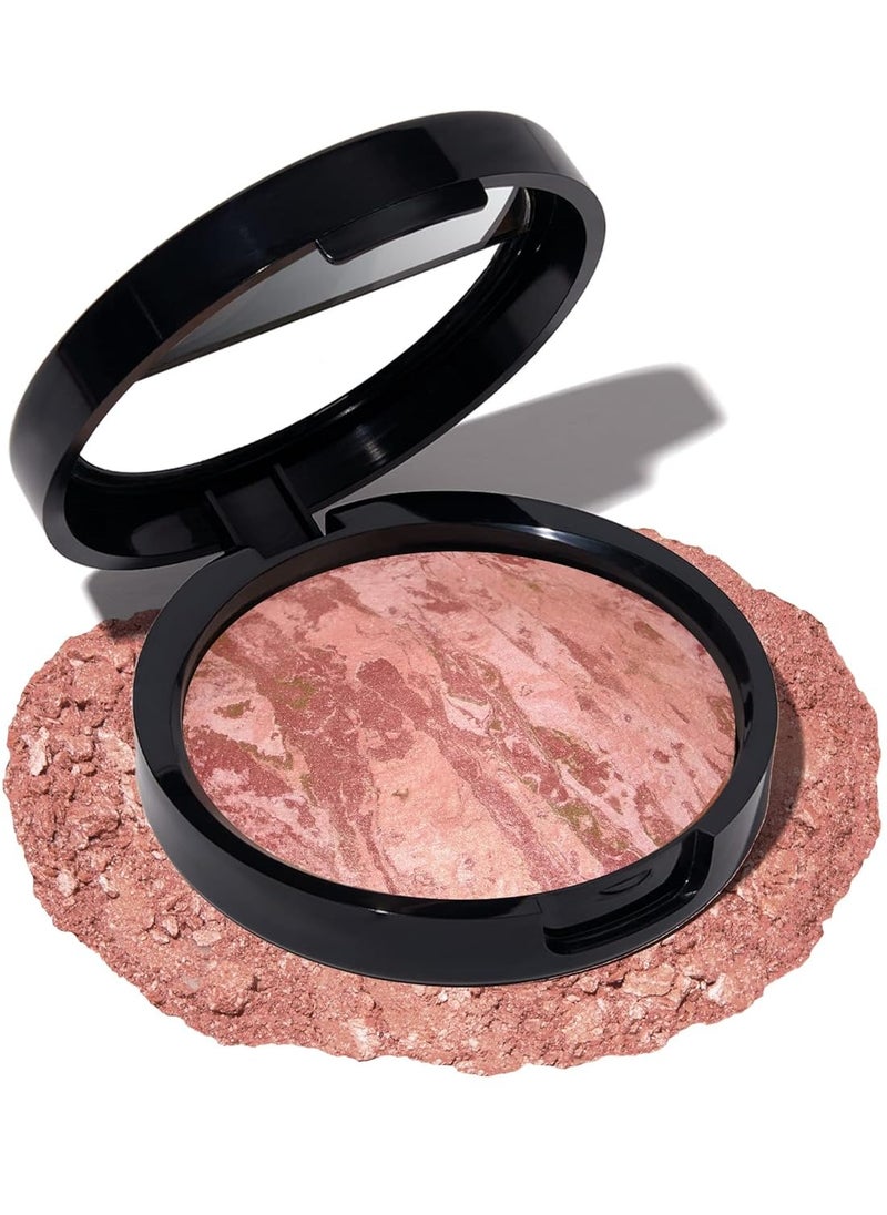 LAURA GELLER NEW YORK Baked Blush-n-Bronze Marbleized 2-in-1 Sculpting Bronzer Blush - Rose Bronze - Contour Face with a Radiant Flush