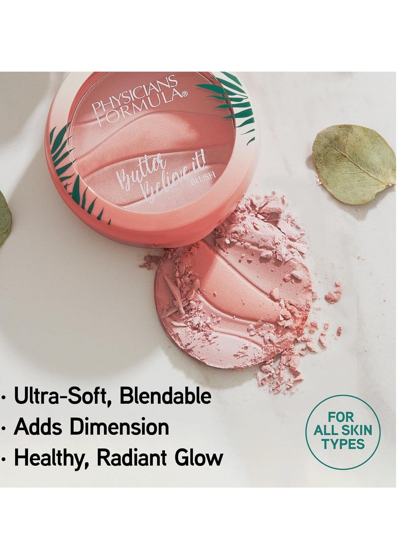 Physicians Formula Butter Believe It Blush Makeup Powder, Pink Sands | Murumuru Butter | For Sensitive Skin | Dermatologist Tested, Clinicially Tested