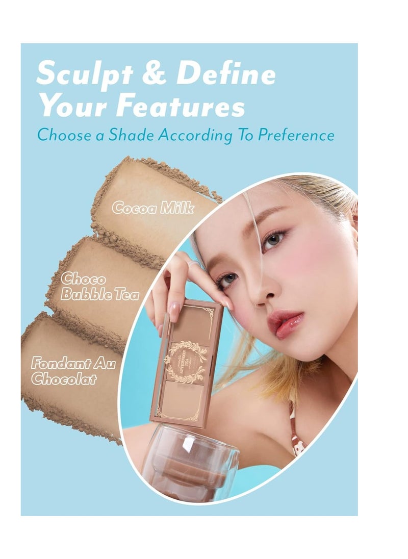 I'm Meme Palette - Afternoon Tea Contour | Frozen Choco, Bronzer Palette for Face & Cheeks, Matte Powder Bronzer, Natural Makeup, Buildable Coverage, Light to Medium, For Cool Tone Skin, 0.4oz