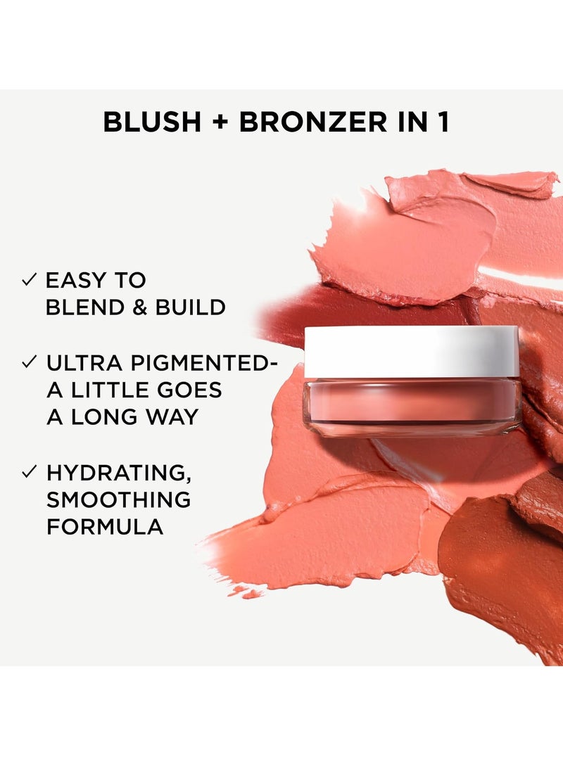 IT Cosmetics Glow with Confidence Sun Cream Blush - Blendable & Buildable Blush + Bronzer for a Pop of Sun-Blushed Color - 24HR Hydration with Hyaluronic Acid, Peptides & Vitamin E- 0.63 oz