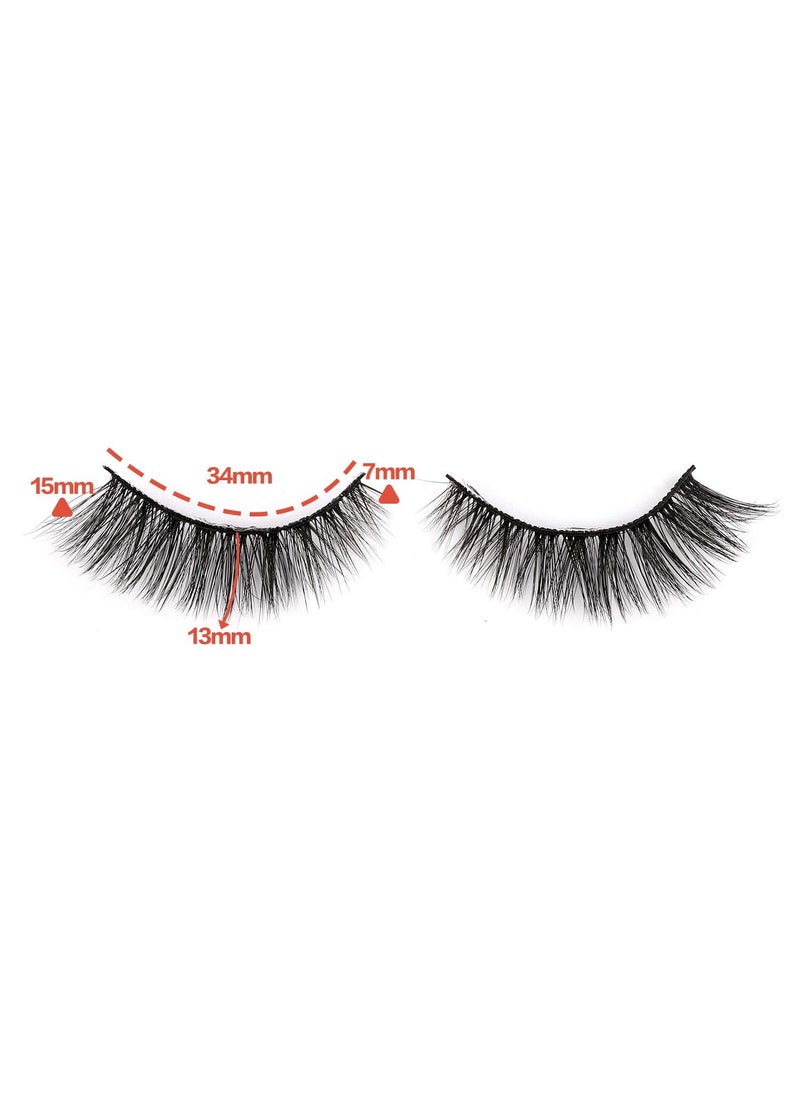 Newcally Lashes False Eyelashes Cat Eyes Wispy Natural Faux Mink Lashes 14 Pairs Pack Light Volume Short Fake Eye Lashes Multipack