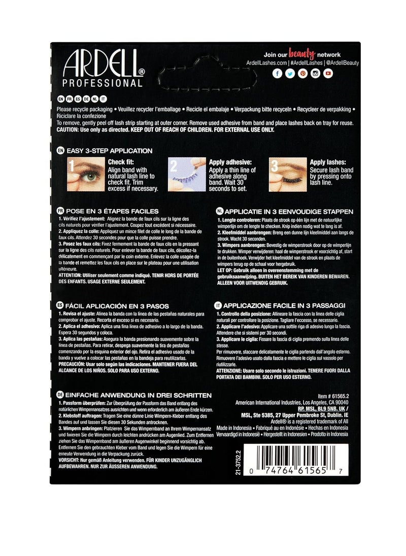 Ardell Demi Wispies - Black, The Original Feathered Lash with Invisiband, 6 pairs, 1-pack