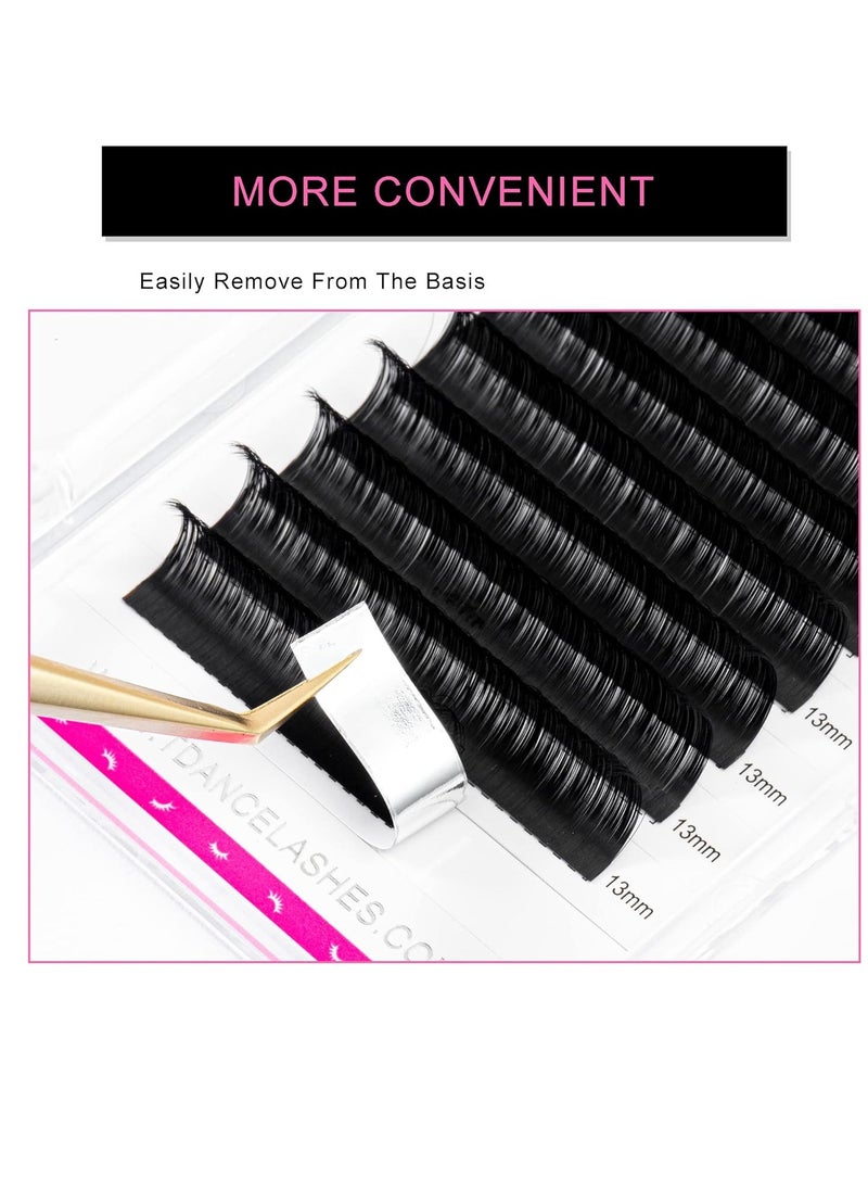 TDANCE Premium C CC D DD J B L Curl 0.03-0.18mm Thickness Semi Permanent Individual Eyelash Extensions Silk Volume Lashes Professional Salon Use Mixed 14-19mm Length In One Tray (D-0.05,14-19mm)