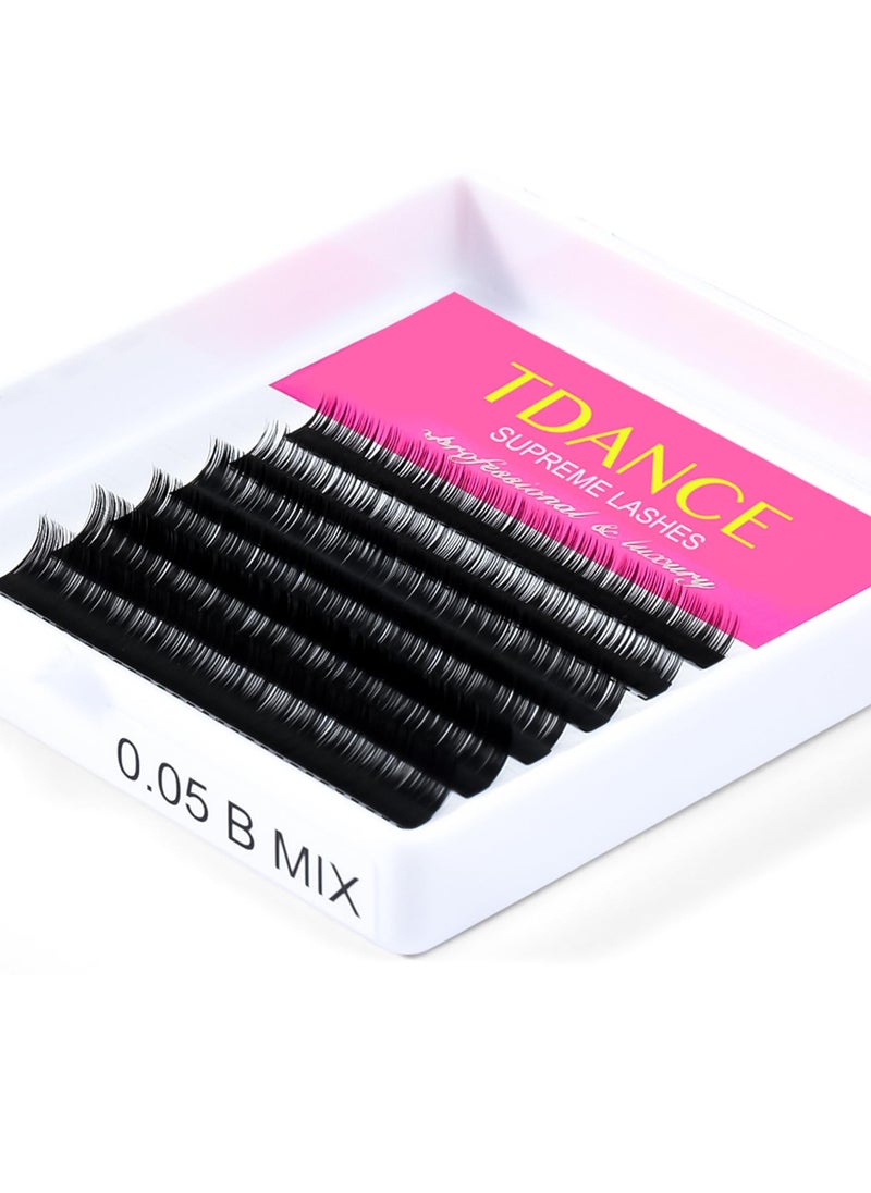 TDANCE Bottom Lash Extension 0.03/0.05/0.07mm Thickness Bottom Lashes Lower Lash Extensions B Curl 5-7mm Mixed Under Bottom Eyelashes (0.03-B,5-7 mm)