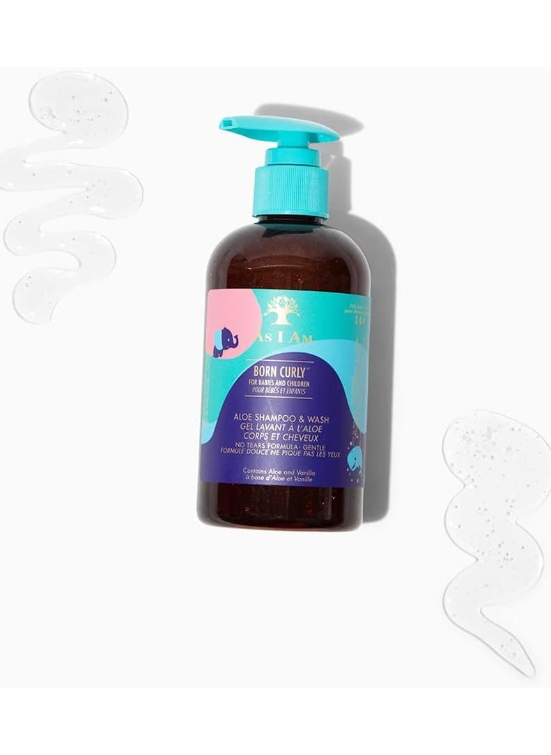 Born Curly Aloe Shampoo & Wash for Kids 8 Fl oz