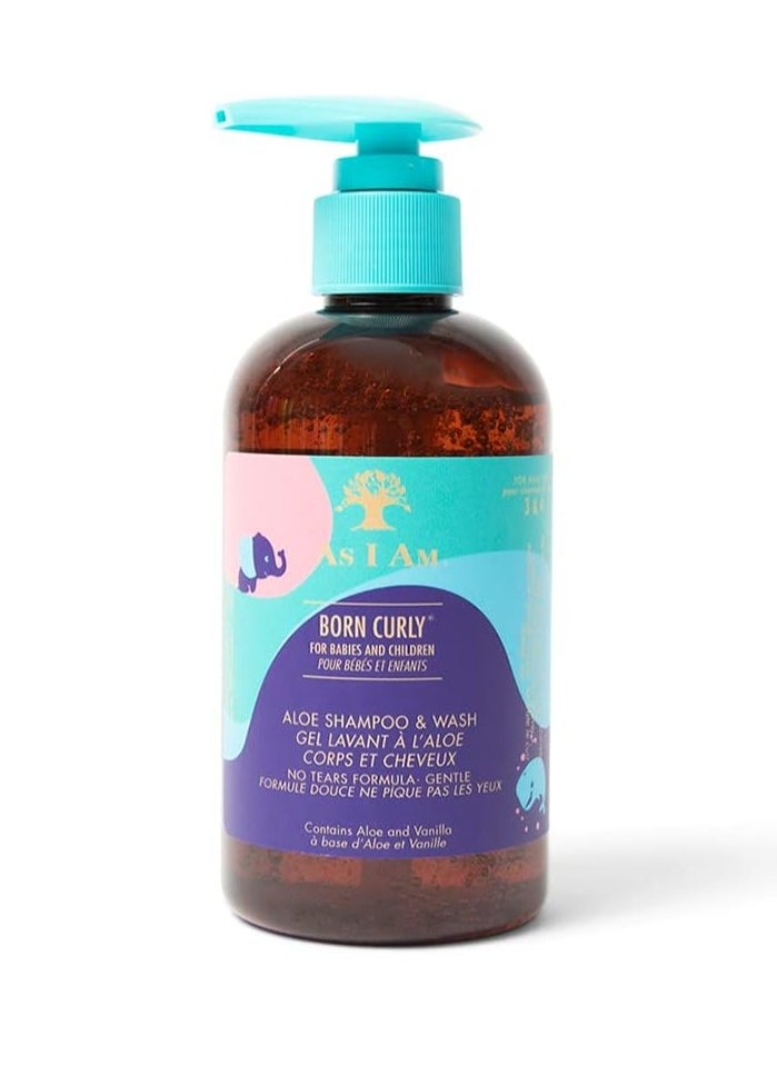 Born Curly Aloe Shampoo & Wash for Kids 8 Fl oz