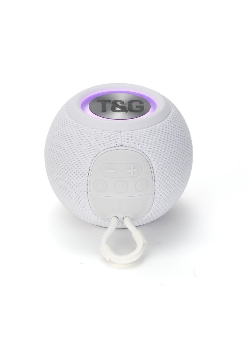 TG-337 Wireless Bluetooth Speaker with Colorful LightsWhite White