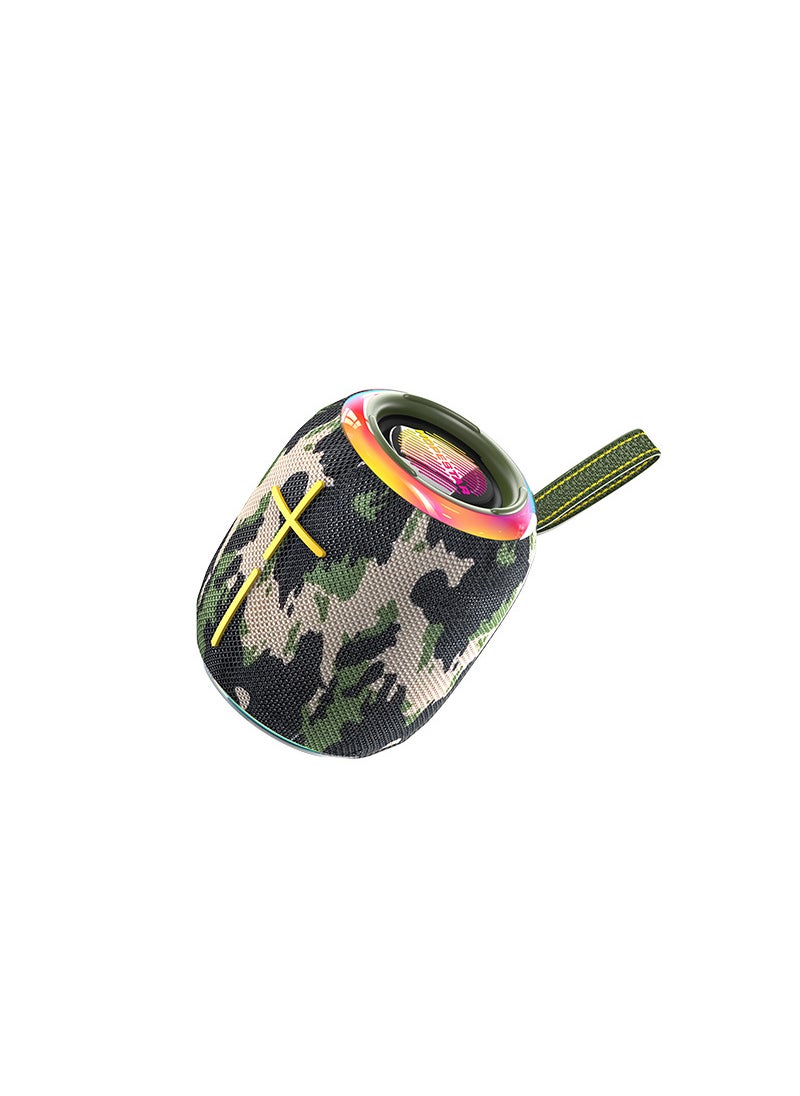 P35MINI Portable Waterproof Bluetooth Speaker TWS 10W RGB Camouflage