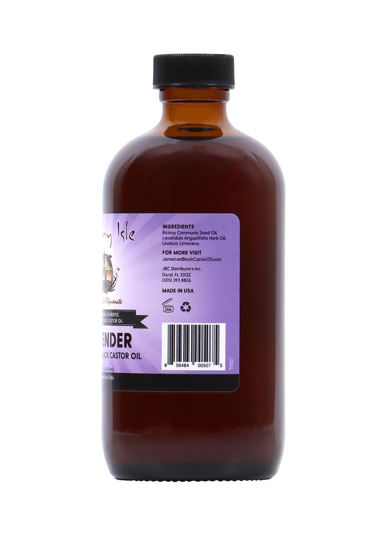 Sunny Isle Lavender Jamaican Castor Oil, Black, 8 Oz/ 236ml Made in USA