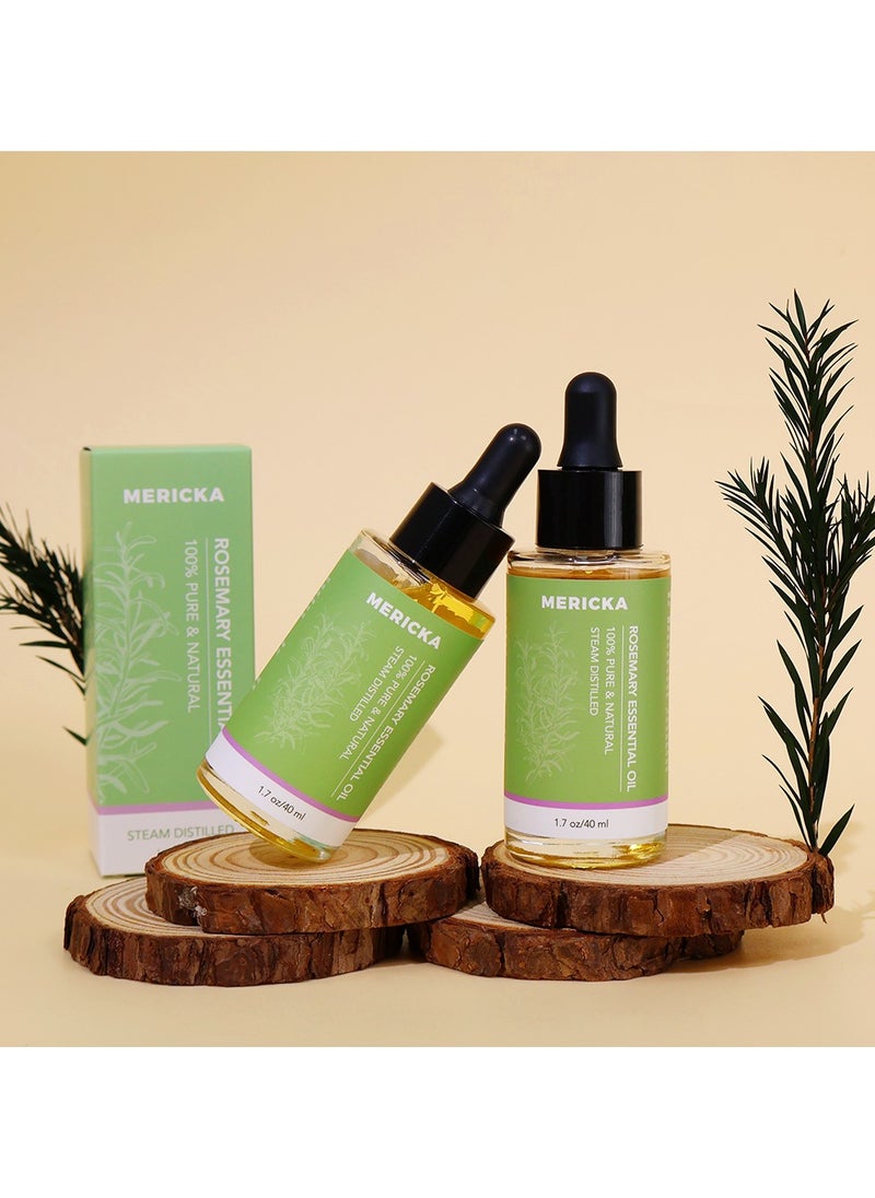 Organic Rosemary Essential Oil For Hair Growth, Rosemary Mint Scalp & Hair Strengthening Oil Rosemary Oil Prevent Hair Loss Nourish Scalp Strengthen Dry Damaged Hair Rosemary Oil for Hair Growth