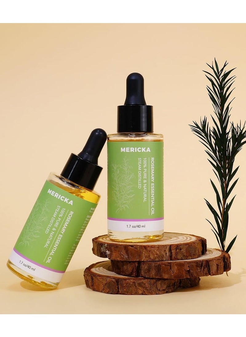 Organic Rosemary Essential Oil For Hair Growth, Rosemary Mint Scalp & Hair Strengthening Oil Rosemary Oil Prevent Hair Loss Nourish Scalp Strengthen Dry Damaged Hair Rosemary Oil for Hair Growth