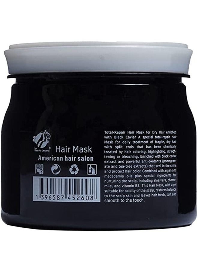 Beauty Legend Black Caviar Hair Mask -600ml Intensive Care for Black Hair Enriched with Caviar Extract for Deep Nourishment and Strength |Revitalizing Treatment for Lustrous, Healthy Hair