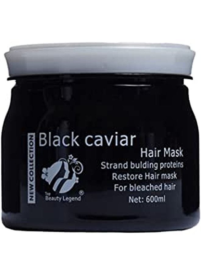 Beauty Legend Black Caviar Hair Mask -600ml Intensive Care for Black Hair Enriched with Caviar Extract for Deep Nourishment and Strength |Revitalizing Treatment for Lustrous, Healthy Hair