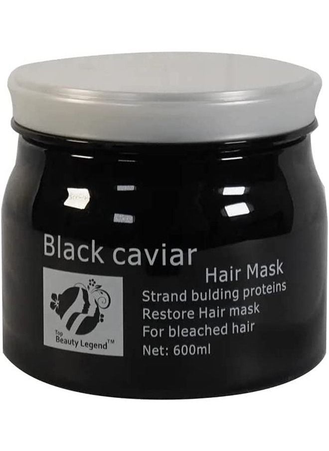 Beauty Legend Black Caviar Hair Mask -600ml Intensive Care for Black Hair Enriched with Caviar Extract for Deep Nourishment and Strength |Revitalizing Treatment for Lustrous, Healthy Hair