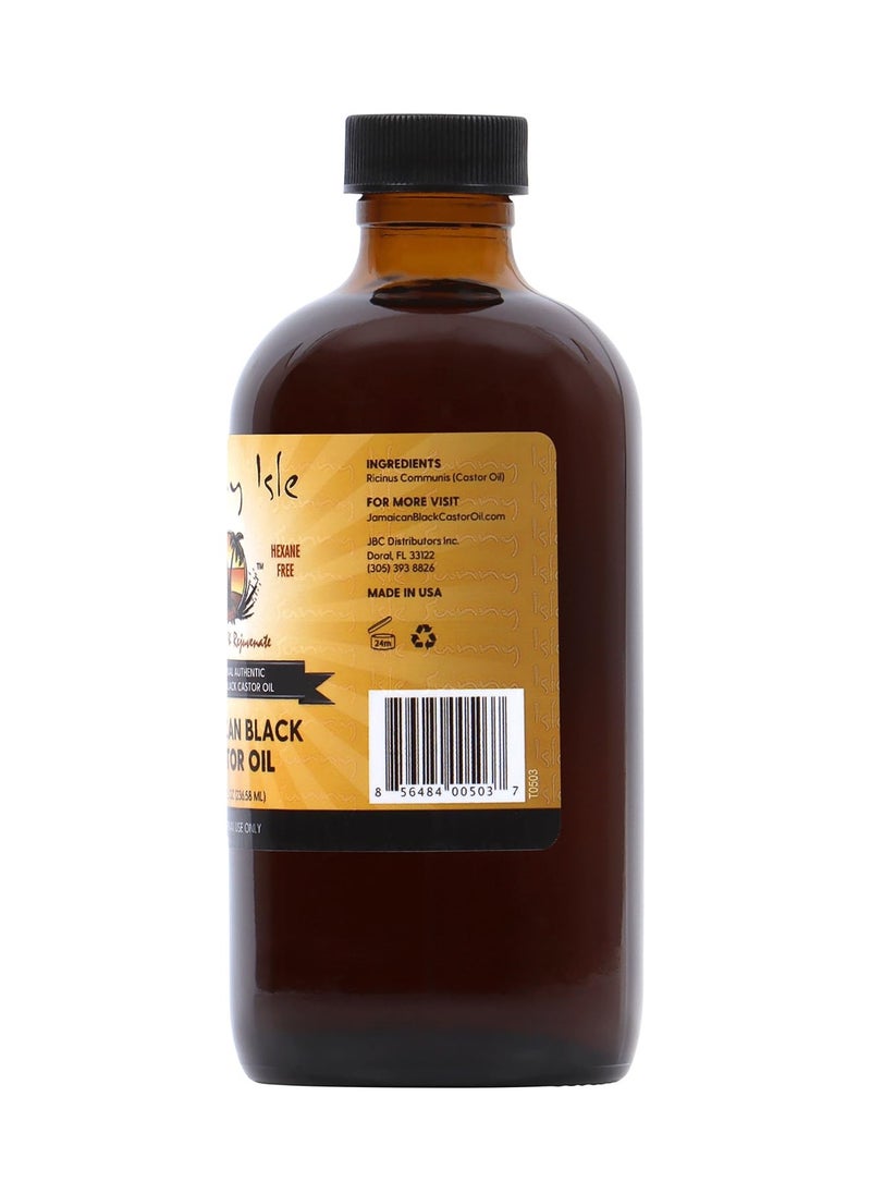 Sunny Isle Jamaican Black Castor Oil 8oz | 100% Natural Treatment for Hair, Scalp and Skin 236.58ml Made in USA