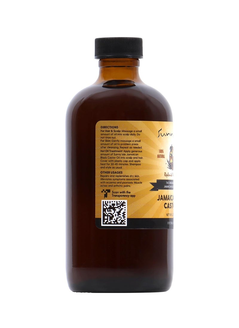 Sunny Isle Jamaican Black Castor Oil 8oz | 100% Natural Treatment for Hair, Scalp and Skin 236.58ml Made in USA