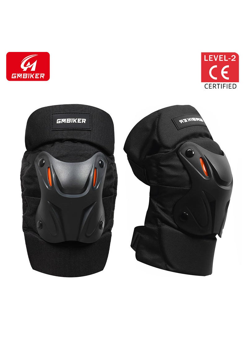 Motorcycle Riding Gear CE2 Knee Elbow Guards [Knee Pad] CE2 Quick Detach Buckle Night Reflective [Upgrade]]