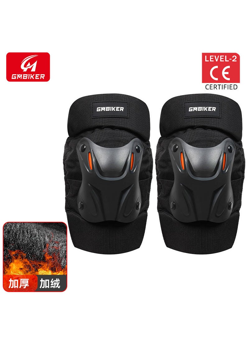 Motorcycle Riding Gear CE2 Knee Elbow Guards [fleece warm elbow pads] ce2 grade quick release buckle reflective at night