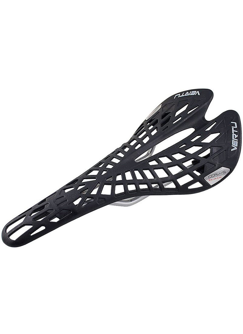 Ultra-Light Shock-Absorbing Spider Web Bike Saddle Black