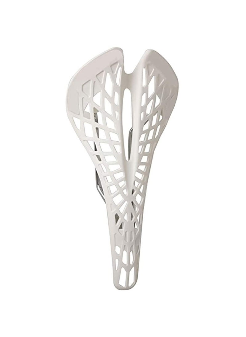 Ultra-Light Shock-Absorbing Spider Web Bike Saddle White