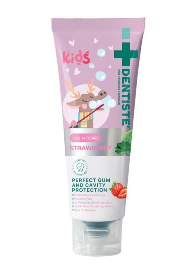 Kids Postbiotics Toothpaste Perfect Gum and Cavity Protection Strawberry Flavor 1 Year Old