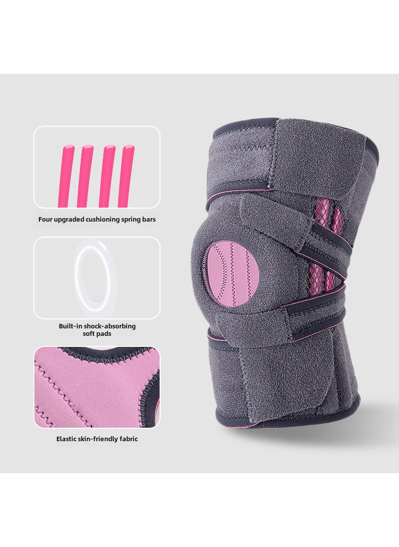 Adjustable Patella Support Knee BraceDark gray Pink [single pack]] Dark gray Pink [single pack]]