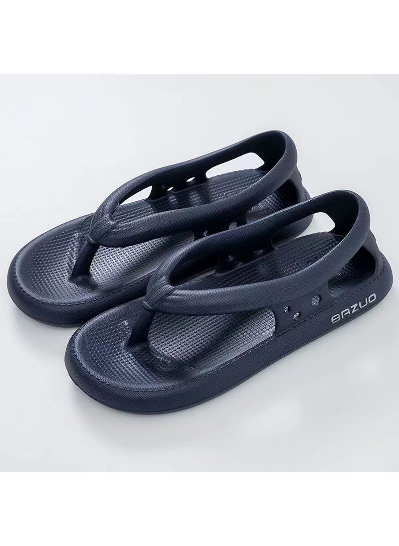 Mens sandals new fashion non-slip beach flip-flops sandals for boys driving shoes  wear flip-flopsBlue Blue