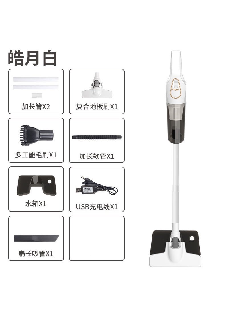 High Power Cordless Handheld Vacuum Cleaner White-mop + water tank