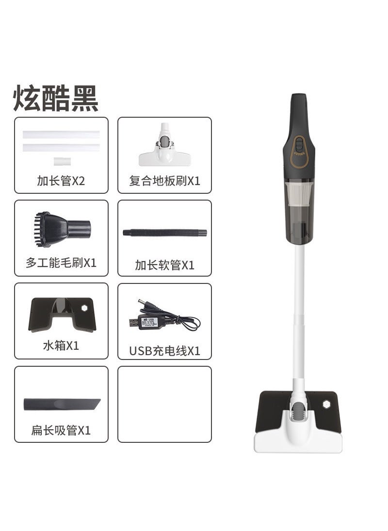 High Power Cordless Handheld Vacuum Cleaner Black-mop + water tank