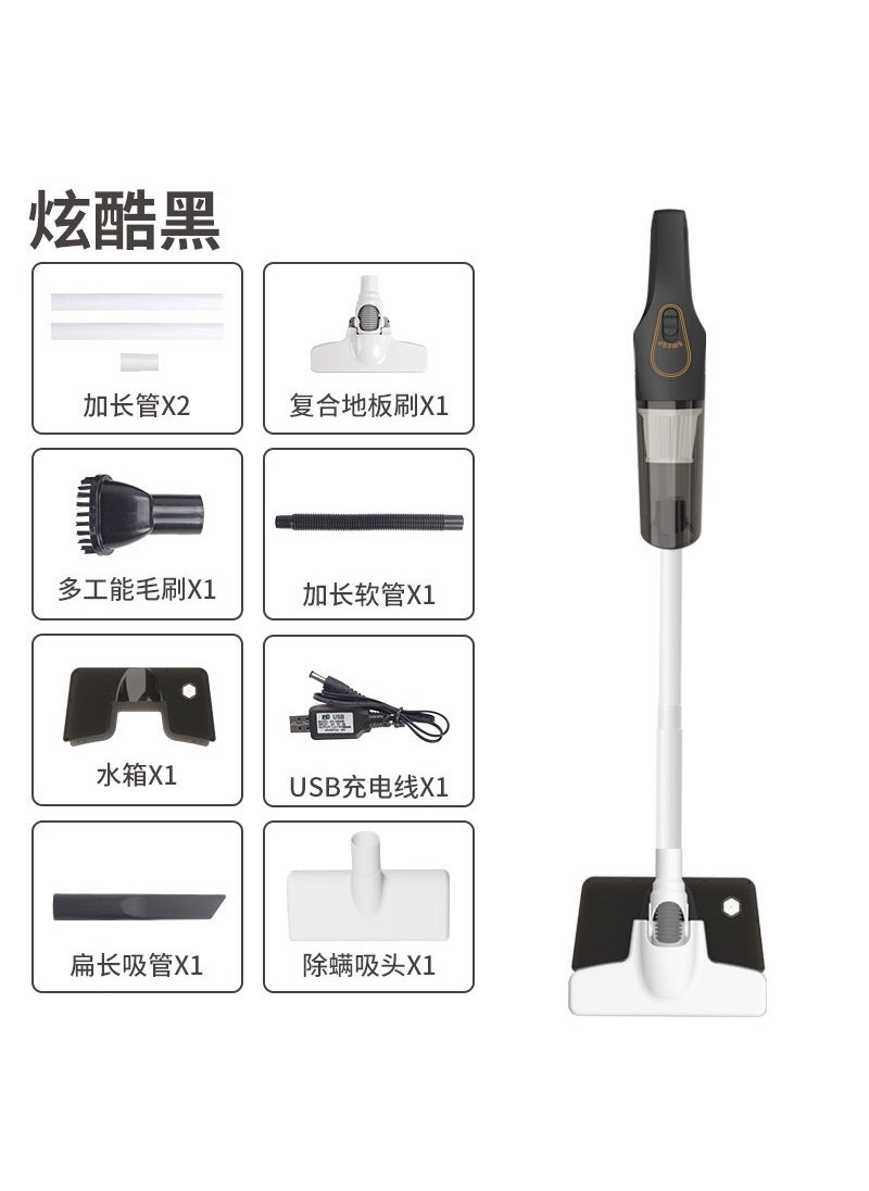 High Power Cordless Handheld Vacuum Cleaner Black mopping + mite remover