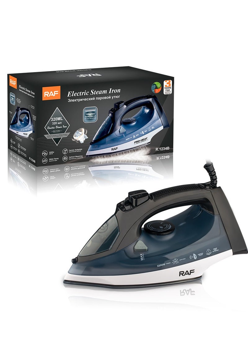 Steam iron, handheld hanging type with wire electric ironing iron, dry and wet dual-use 2200W