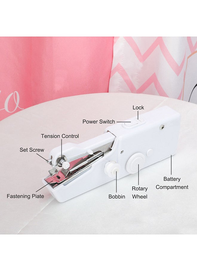 Mini Handheld Sewing Machine, Portable Electric Hand Sewing Machine, Quick Repairing Suitable, for Home Travel Clothes Cloth Curtain