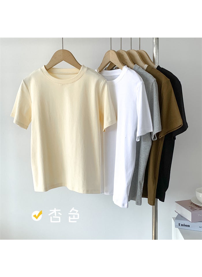 Korean Style Round Neck Top Caramel