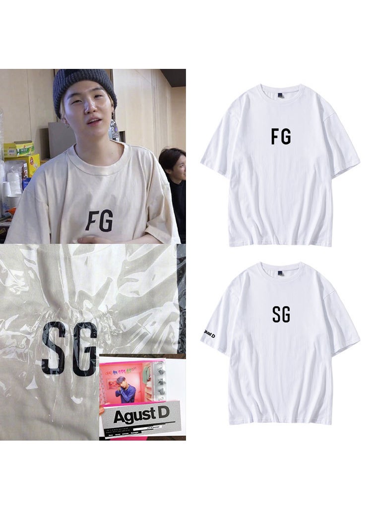 Kpop Sugar Couple Tees Summer SUGA-Black FG