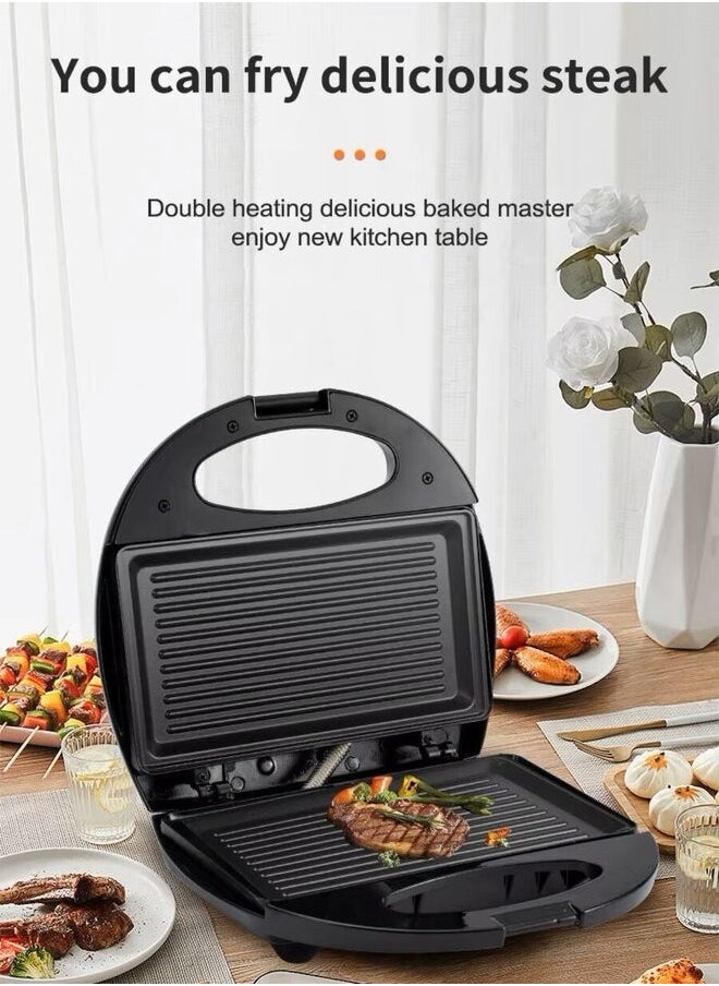 Grill Maker with Non-Stick Plate, Overheat Protection, Power On/Off Indicator, Grill Plate, Sandwich Maker, Panini Maker