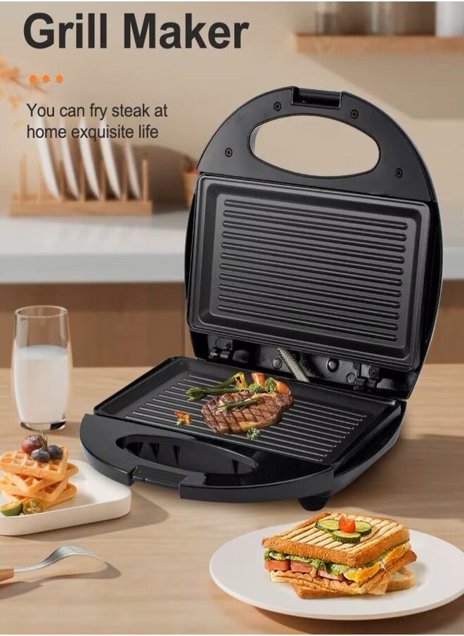 Grill Maker with Non-Stick Plate, Overheat Protection, Power On/Off Indicator, Grill Plate, Sandwich Maker, Panini Maker