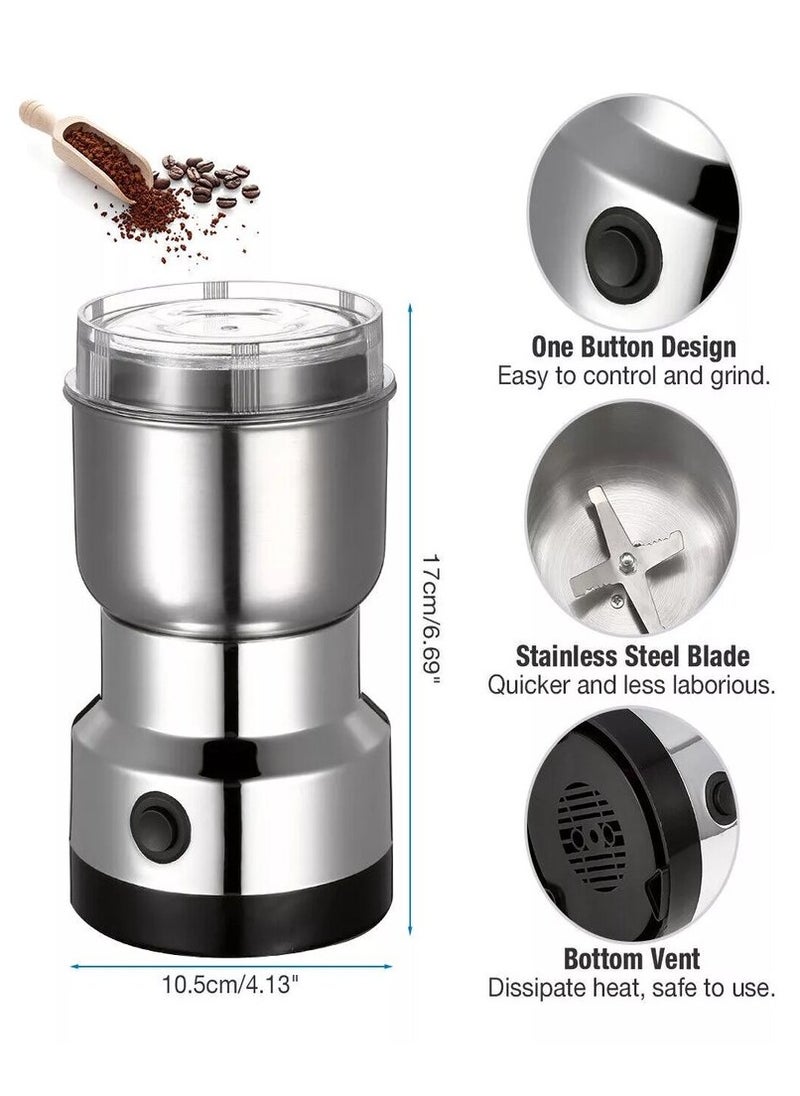 Spice Grinder Machine with Fast and Efficient Grinding for Spices, Herbs, Dry Fruits, Coffee Beans Grinder and Electric Grain Grinder