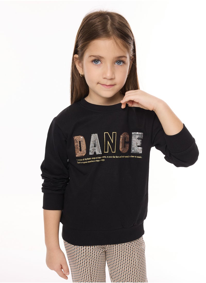 Sequins Embroidered Sweatshirt