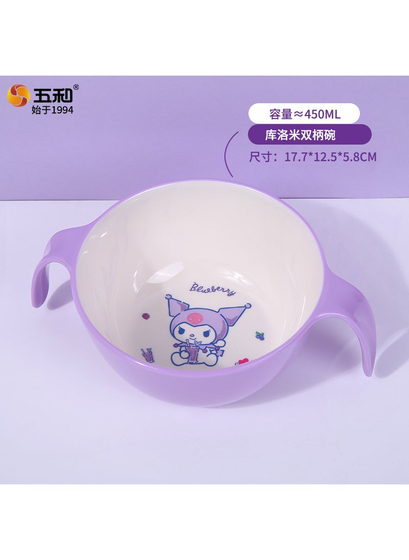 Sanrio high-value childrens tableware baby bowl complementary Bowl dinner plate household maternal and infant products Cup spoon wholesaleDouble Handle Bowl KRM-SW6332 Double Handle Bowl KRM-SW6332